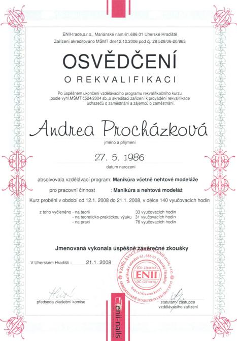 Pohled na certifikát